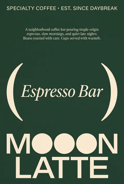 Coffee launch poster variation one